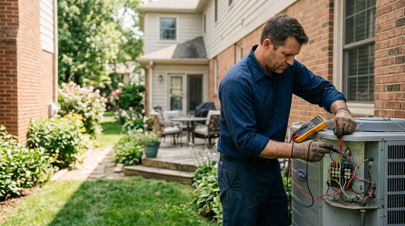HVAC technician working near West Decatur, PA